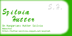 szilvia hutter business card